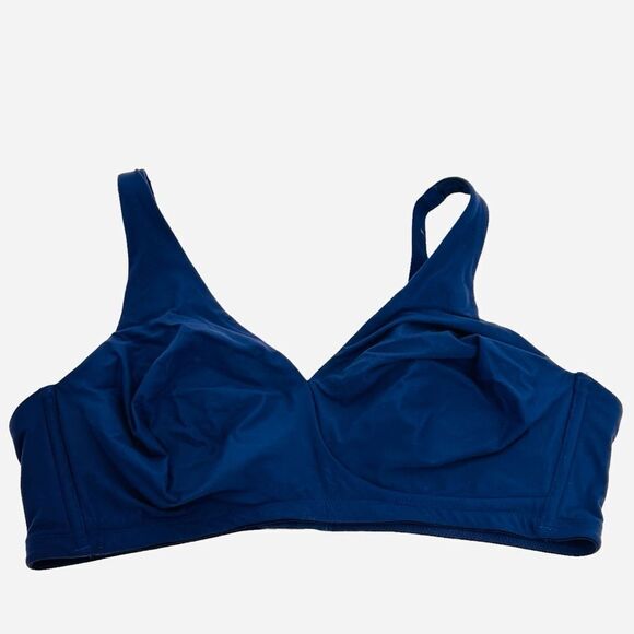 Wacoal Womens How Perfect Full Figure Wire Free Bra navy blue size 40DD - Picture 2 of 5